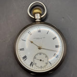 Antique Silver Fattorini and sons Fob Pocket Watch American Waltham Traveler