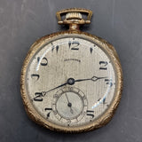 Antique IIlinois Elgin USA Gold Plated Fob Pocket Watch 17 Jewels