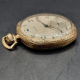 Antique IIlinois Elgin USA Gold Plated Fob Pocket Watch 17 Jewels