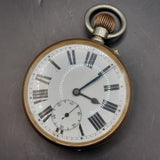 Antique Argentan Goliath Fob Pocket Watch Swiss Movement.