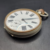 Antique Argentan Goliath Fob Pocket Watch Swiss Movement.