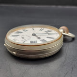 Antique Argentan Goliath Fob Pocket Watch Swiss Movement.