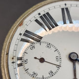 Antique Argentan Goliath Fob Pocket Watch Swiss Movement.