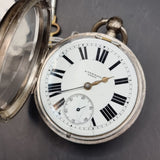 Antique Fussee Silver Fob Pocket Watch by A. Yewdall,  Leeds 1900