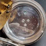 Antique Fussee Silver Fob Pocket Watch by A. Yewdall,  Leeds 1900