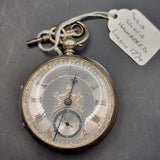 Antique Victorian Silver Fussee Fob Pocket Watch by Samuel Freeman 1874