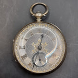 Antique Victorian Silver Fussee Fob Pocket Watch by Samuel Freeman 1874