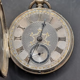 Antique Victorian Silver Fussee Fob Pocket Watch by Samuel Freeman 1874