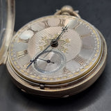 Antique Victorian Silver Fussee Fob Pocket Watch by Samuel Freeman 1874