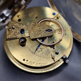 Antique Victorian Silver Fussee Fob Pocket Watch by Samuel Freeman 1874