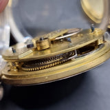 Antique Victorian Silver Fussee Fob Pocket Watch by Samuel Freeman 1874