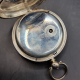 Antique Victorian Silver Fussee Fob Pocket Watch by Samuel Freeman 1874