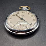 Antique Kienzle German Art Deco Chrome Plated Fob Pocket Watch