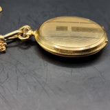 Art Deco Gold Plated Fob Pocket Watch and Chain by Eurastyle