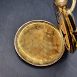 Art Deco Gold Plated Fob Pocket Watch and Chain by Eurastyle