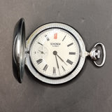 Vintage Full Hunter Sekonda 18 Jewels USSR Fob Pocket Watch