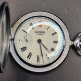 Vintage Full Hunter Sekonda 18 Jewels USSR Fob Pocket Watch