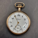Antique Henry Sandoz Admiral Gold Plated Fob Pocket Watch 1904