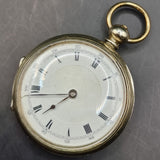 Antique Silver/ Gold Plated Fob Pocket Watch with Centre Second Chronograph Face