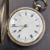 Antique Silver/ Gold Plated Fob Pocket Watch with Centre Second Chronograph Face