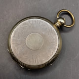 Antique Silver/ Gold Plated Fob Pocket Watch with Centre Second Chronograph Face