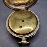 Antique Silver/ Gold Plated Fob Pocket Watch with Centre Second Chronograph Face