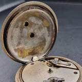 Antique Silver/ Gold Plated Fob Pocket Watch with Centre Second Chronograph Face