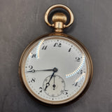 Antique 1920s Horos Movement Gold Plated Fob Pocket Watch