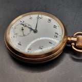Antique 1920s Horos Movement Gold Plated Fob Pocket Watch