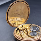 Antique 1920s Horos Movement Gold Plated Fob Pocket Watch