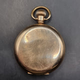 Antique Full Hunter Gold Plated Fob Pocket Watch The Angus Swiss Made.