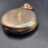 Antique Full Hunter Gold Plated Fob Pocket Watch The Angus Swiss Made.