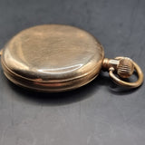 Antique Full Hunter Gold Plated Fob Pocket Watch The Angus Swiss Made.