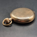 Antique Full Hunter Gold Plated Fob Pocket Watch The Angus Swiss Made.