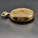 Vintage Full Hunter Swiss Emperor Incabloc Gold Plated Fob Pocket Watch