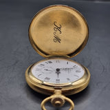 Vintage Full Hunter Swiss Emperor Incabloc Gold Plated Fob Pocket Watch