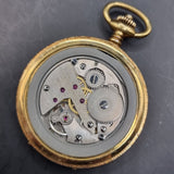 Vintage Full Hunter Swiss Emperor Incabloc Gold Plated Fob Pocket Watch