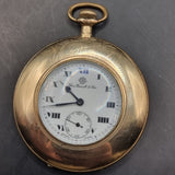 Antique Gold Plated Fob Pocket Watch by Thomas Russell and son, Elgin