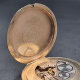 Antique Gold Plated Fob Pocket Watch by Thomas Russell and son, Elgin