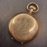 Antique Full Hunter Gold Plated Fob Pocket Watch Preston Ltd