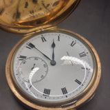 Antique Full Hunter Gold Plated Fob Pocket Watch Preston Ltd