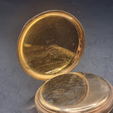 Antique Full Hunter Gold Plated Fob Pocket Watch Preston Ltd