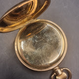Antique Full Hunter Gold Plated Fob Pocket Watch Preston Ltd
