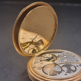 Antique Full Hunter Gold Plated Fob Pocket Watch Preston Ltd