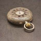 Antique Silver Ladies Dent and Sons Fob Pocket Watch Half Hunter