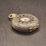 Antique Silver Ladies Dent and Sons Fob Pocket Watch Half Hunter