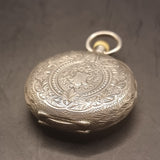 Antique Silver Ladies Dent and Sons Fob Pocket Watch Half Hunter