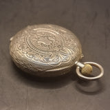Antique Silver Ladies Dent and Sons Fob Pocket Watch Half Hunter