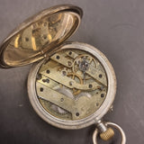 Antique Silver Ladies Dent and Sons Fob Pocket Watch Half Hunter