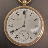Antique Gold Plated Waltham Fob Pocket Watch by John Mason